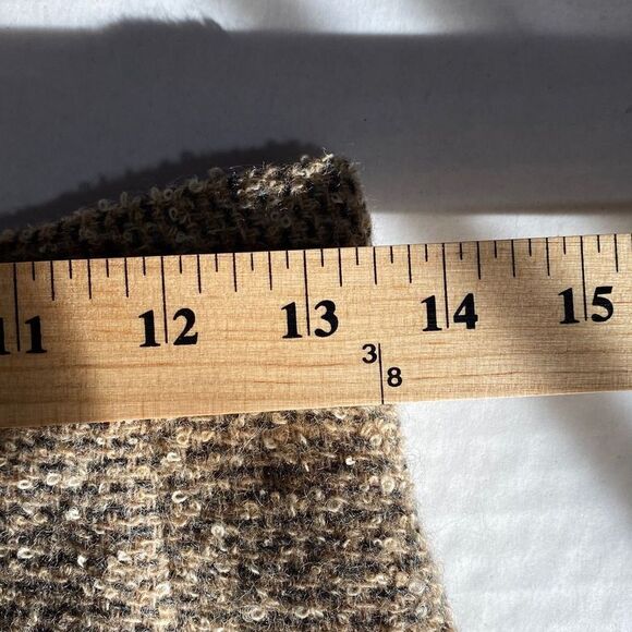 Evan Picone Vintage 70’s 100% Wool A-Line Tweed Skirt with Front Pleat Size 10 T - Picture 9 of 11